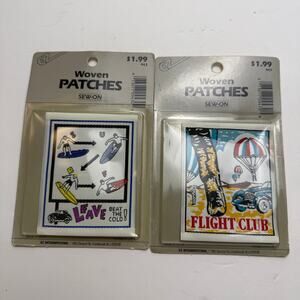 Lot of 2 vintage sew on patches 1980s